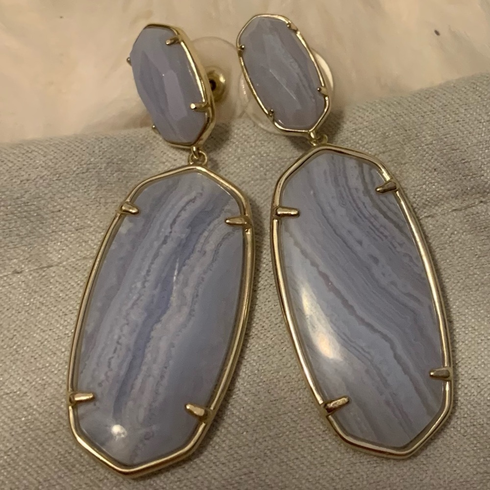 EEUC - Kendra Scott Color Bar Blue Lace Earrings